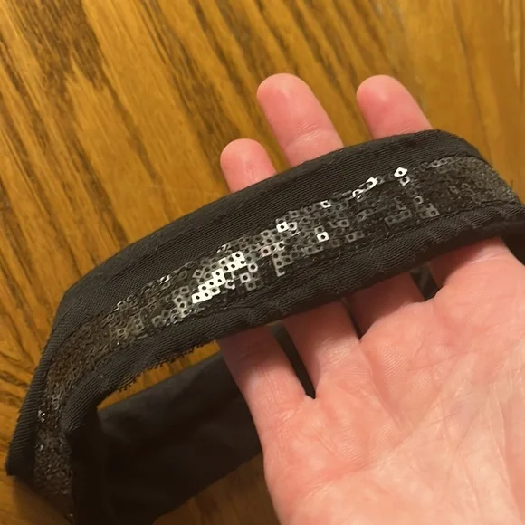 Women’s Sequin Headband 1.5” - Square Sequins & Gauze / Mesh Elastic Headband - Picture 6 of 6